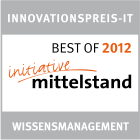 Best of award for innovation in knowledge management 2012