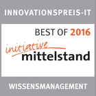 Best of award for innovation in knowledge management 2016